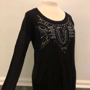 ROCK & REPUBLIC SEQUIN STUDDED SWEATER SIZE S
